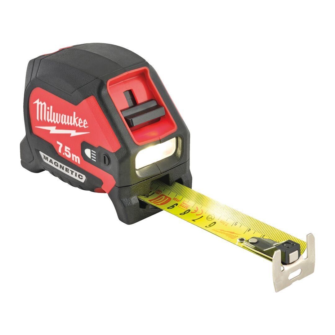 MILWAUKEE LED-Bandmaß 7,5m/25 ft 30 mm breites Band MILWAUKEE LED-Bandmaß 7,5m/25 ft 30 mm breites Band