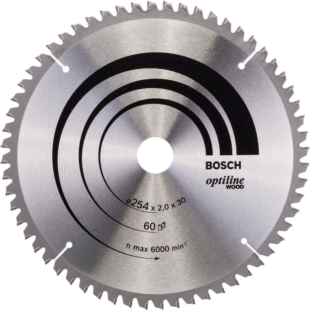 BOSCH Kreissägeblatt Optiline TKB 254x30 60 WZ/N SB 2,0 K&G