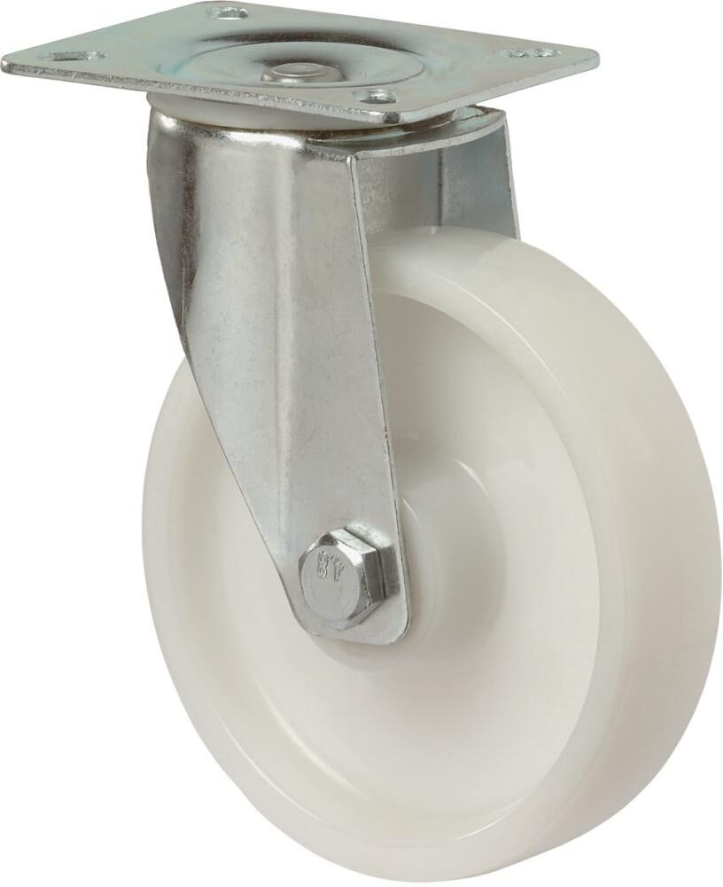 BS ROLLEN Lenkrolle 80mm Stahlblech verzinkt Poly LG. R