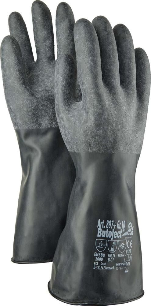 KCL Schutzhandschuh BUTOJECT 897 schwarz 360mm Gr. 7 KCL Schutzhandschuh BUTOJECT 897 schwarz 360mm Gr. 7