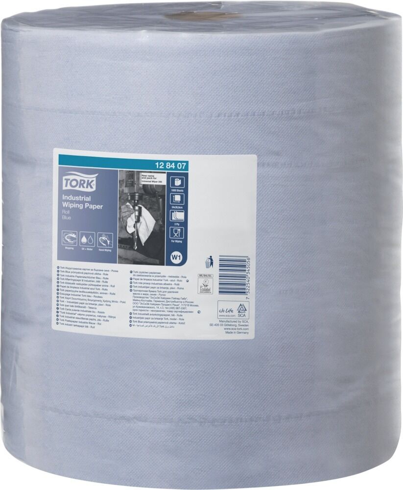 TORK Universal Wischtuch Großrolle blau 3-lagig 1000 Blatt 34 x 36,9 cm