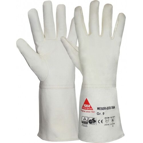 HASE Nappalederhandschuh Weser Eco-Tan Long 35 cm, chromfrei, 6522035 Gr. 9