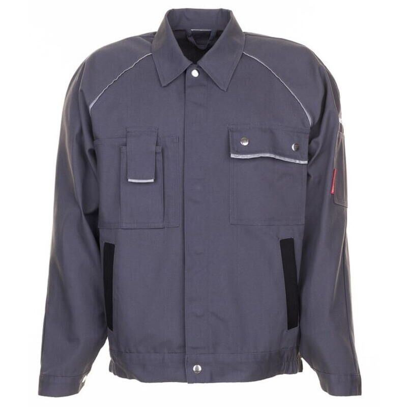 CANVAS-BUNDJACKE 320 G/QM Grau - Schwarz Nr. 2113 Gr. 50