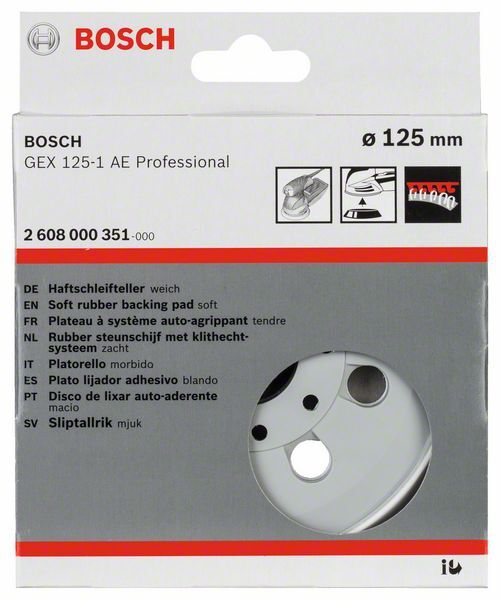 BOSCH Schleifteller extraweich 125mm für GEX 125 BOSCH Schleifteller extraweich 125mm für GEX 125