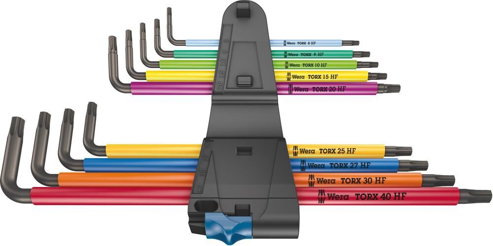 WERA Winkelschraubendreher-Set 9tlg. lang Color HF