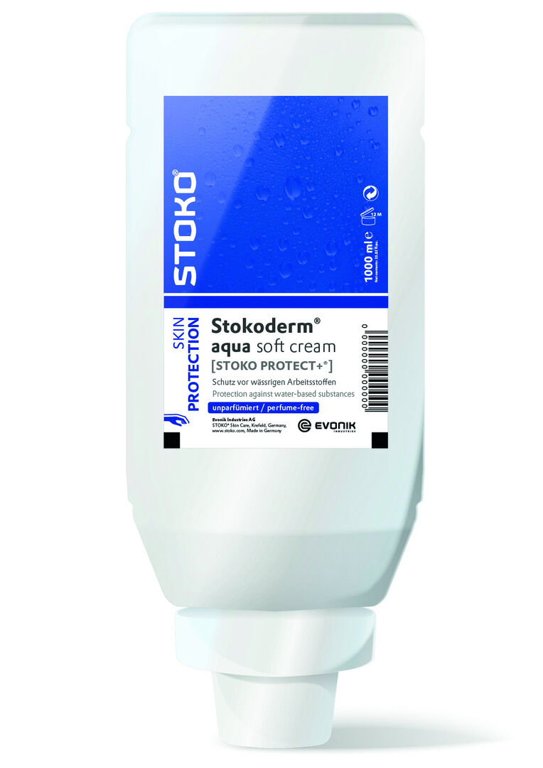 SC JOHNSON STOKODERM Aqua Pure Schutzcreme 500ml Flasche mit Pumpe
