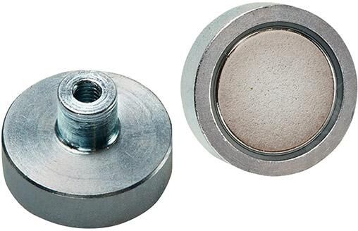 FORMAT NdFeB-Flachgreifer-Magnet mit Gewindebuchse 20 x 6,0 / 13,0mm