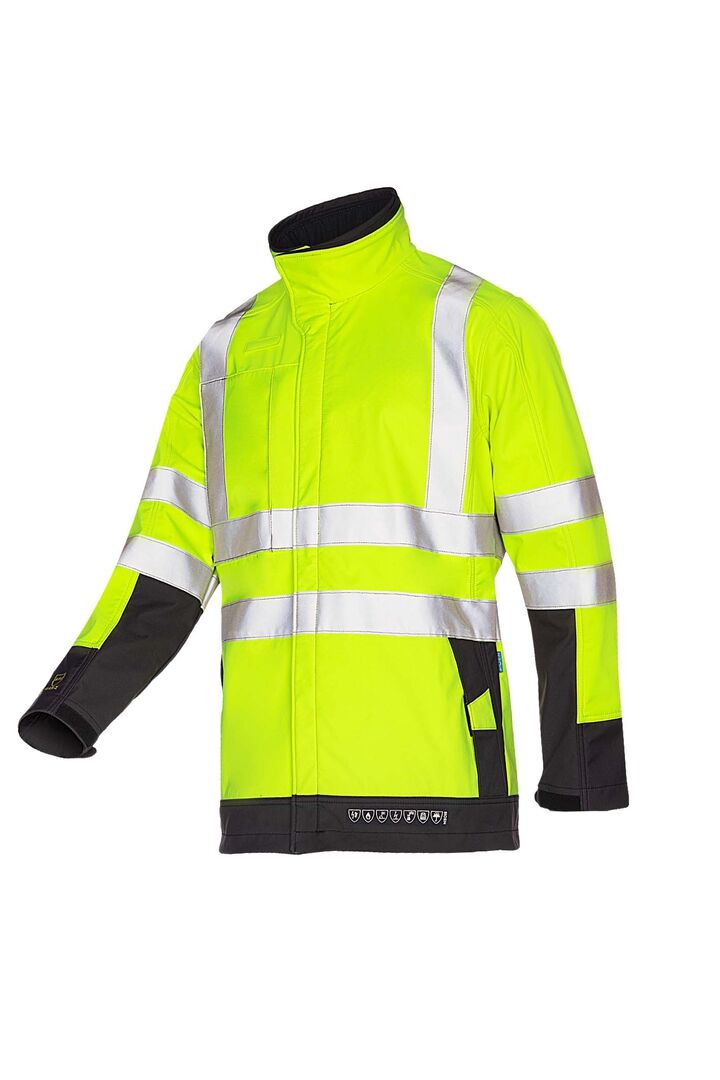 SIOEN Warnschutz-Softshelljacke PLAYFORD leuchtgelb/grau, Gr. L