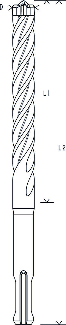 BOSCH Hammerbohrer SDS plus-7X 8x100x165mm BOSCH Hammerbohrer SDS plus-7X 8x100x165mm