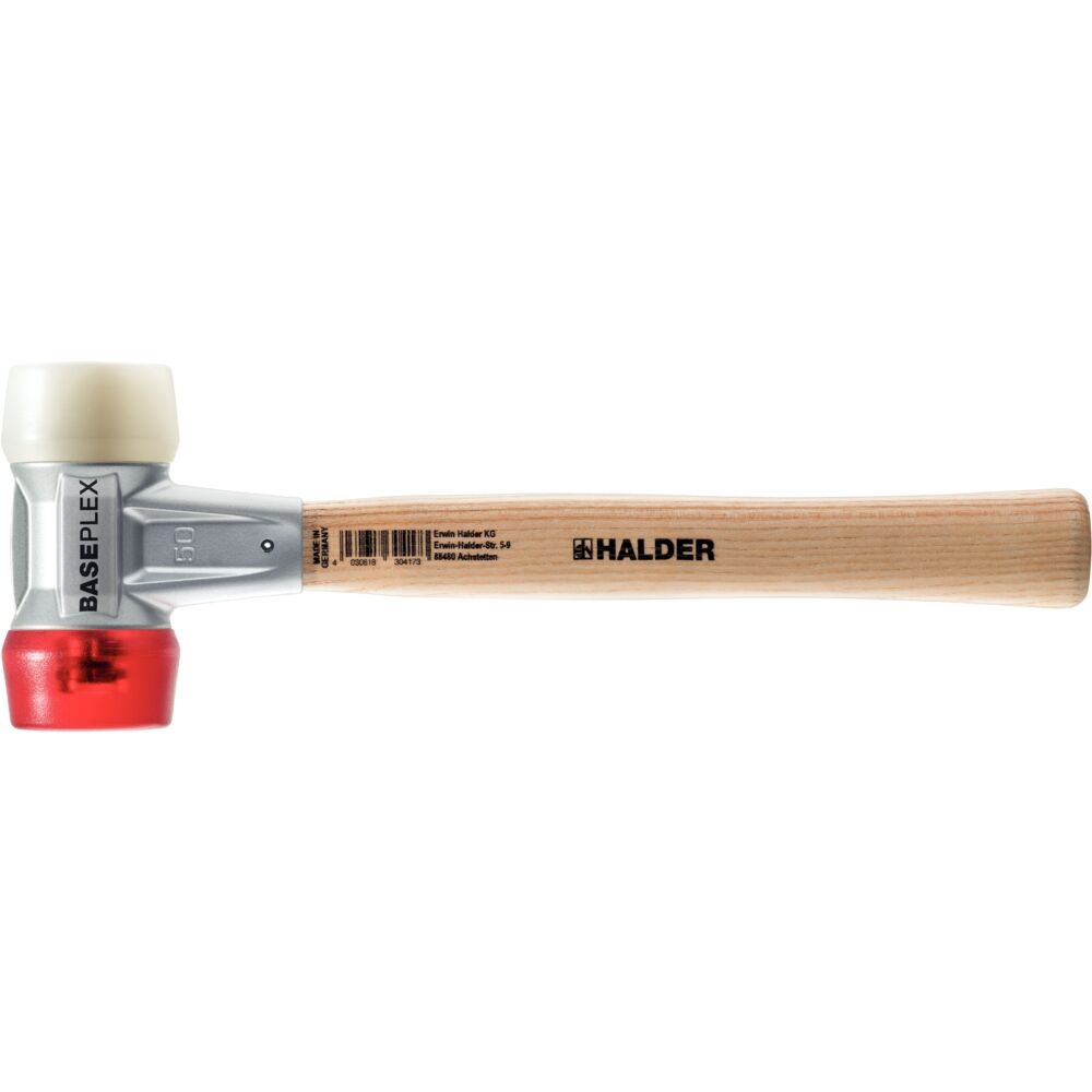 HALDER Schonhammer mit Einsätzen Celluloseacetat und Nylon,BASEPLEX, 40mm