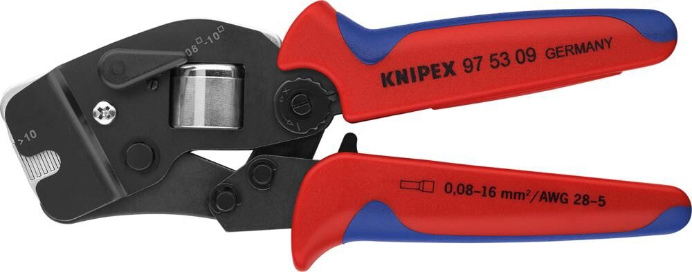 KNIPEX 97 53 09 Selbsteinstellende Crimpzange f. Aderendhülsen brün. 190 mm