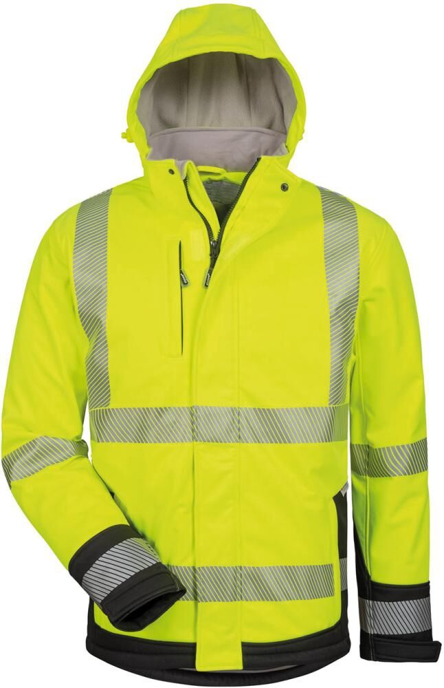 MELVIN WARNSCHUTZSOFTSHELLJACKE ELYSEE GELB / SCHWARZ, EN 471/3 Gr. M