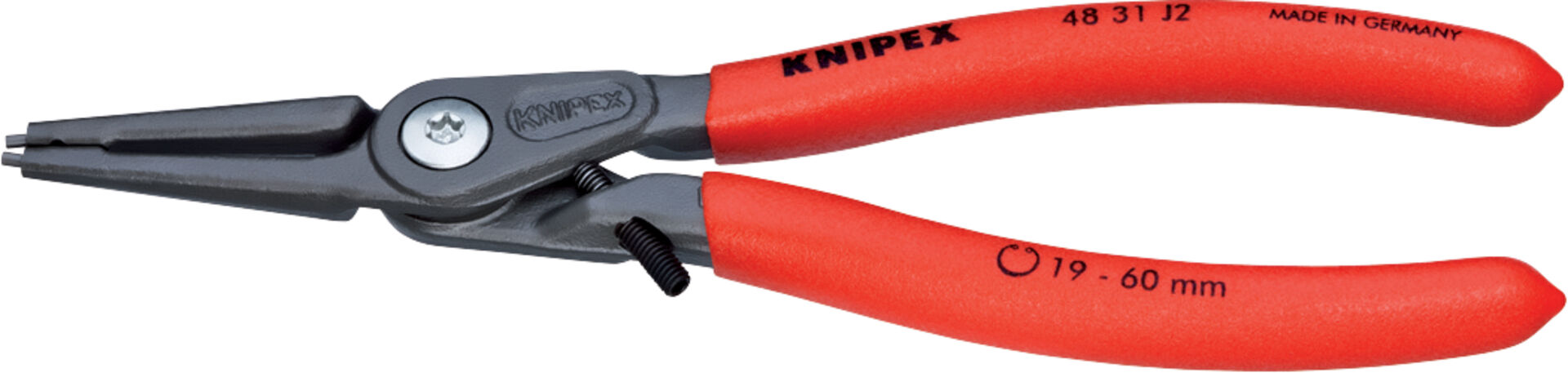 KNIPEX 48 31 J1 Präzisions- Sicherungsringzange für Innenr. in Bohr. KNIPEX 48 31 J1 Präzisions- Sicherungsringzange für Innenr. in Bohr.