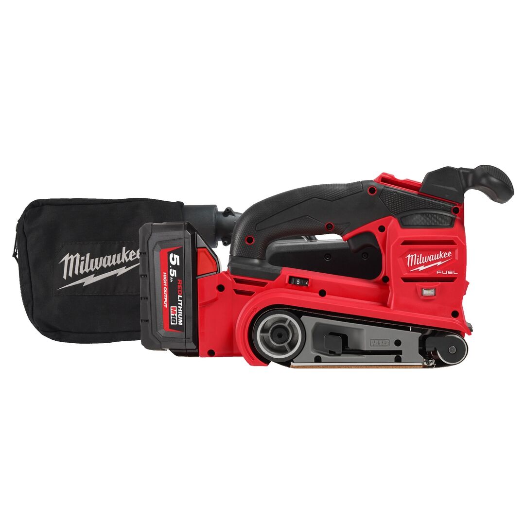 MILWAUKEE Akku-Bandschleifer M18FBTS75-502X, 2x18V/5,0Ah, Ladegerät