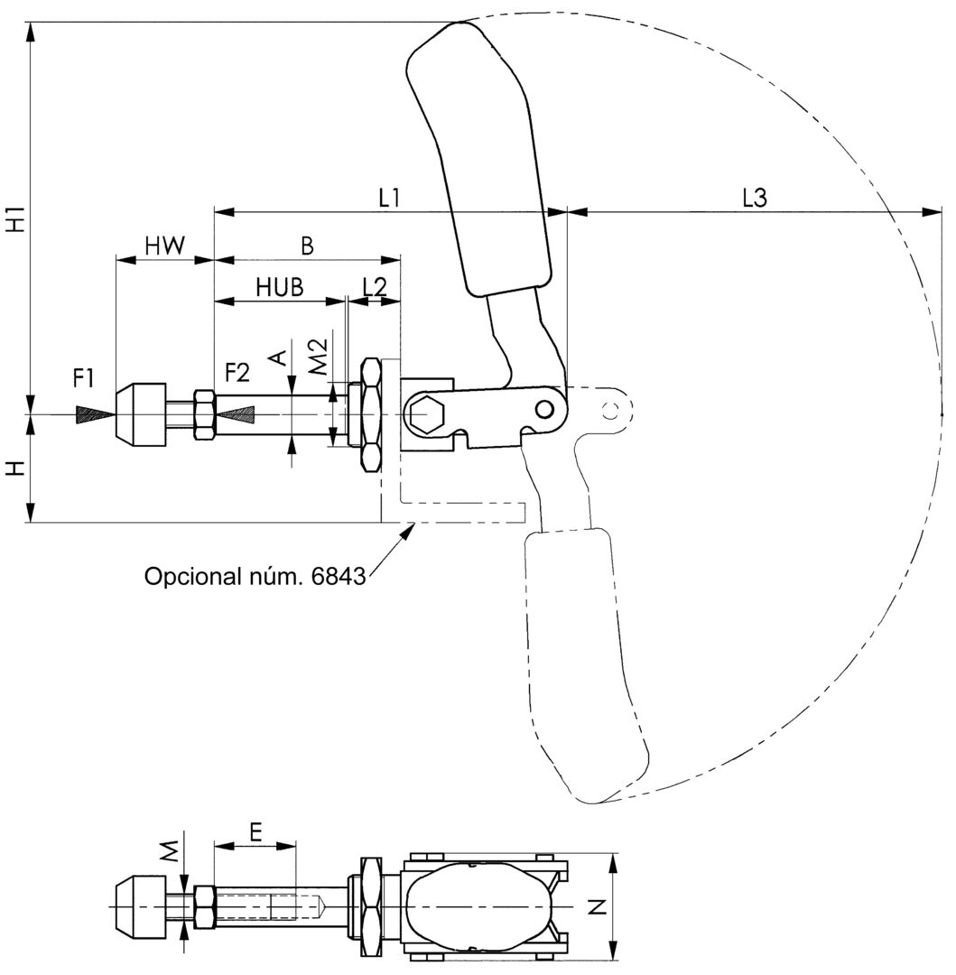 AMF Schubstangenspanner Gr. 2 kurze Bauform AMF Schubstangenspanner Gr. 2 kurze Bauform