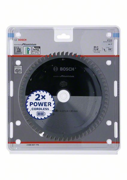 BOSCH Kreissägeblatt Standard for Aluminium 216x2,2/1,6x30mm 64 Z