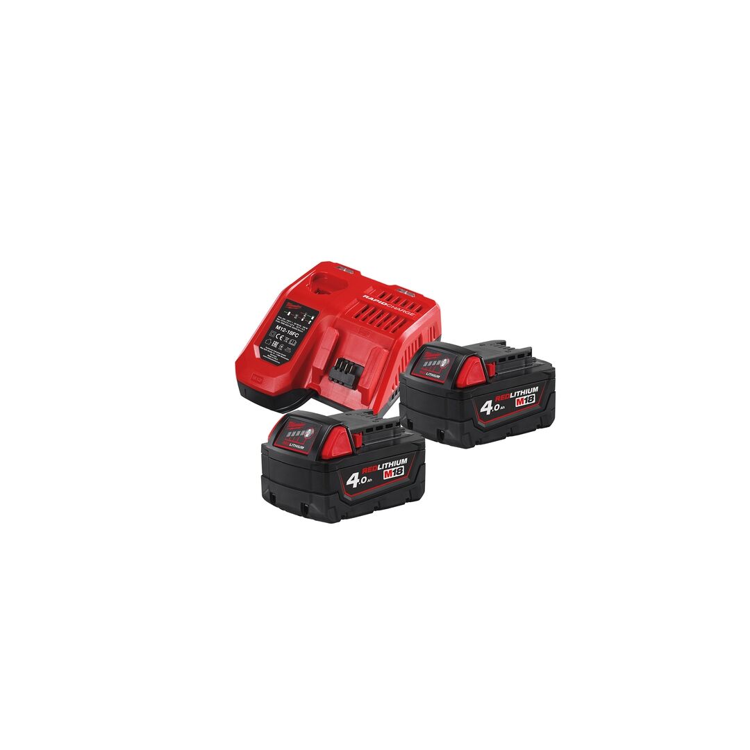MILWAUKEE 18V Starterset M18NRG-402 NRG 2x18V/4,0 Ah Ladegerät