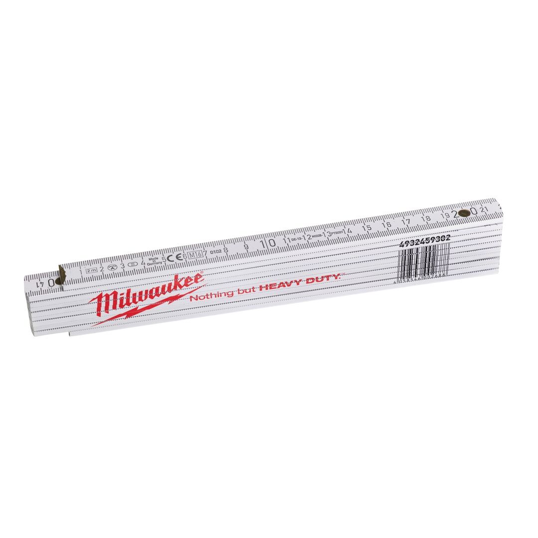 MILWAUKEE Gliedermaßstab Holz 2 m weiß