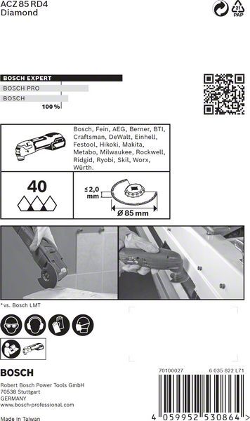 BOSCH Diamantsegmentsägeblatt ACZ85RD4 Expert Starlock