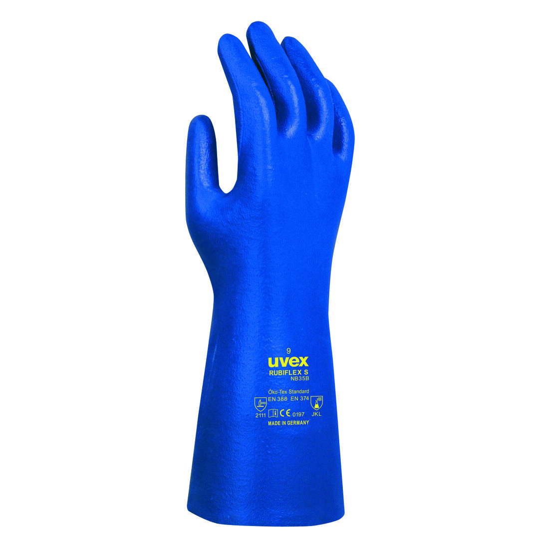 UVEX Chemit-Handschuh rubiflex S NB35B Gr. 9 Nitril blau 6022.4 UVEX Chemit-Handschuh rubiflex S NB35B Gr. 9 Nitril blau 6022.4