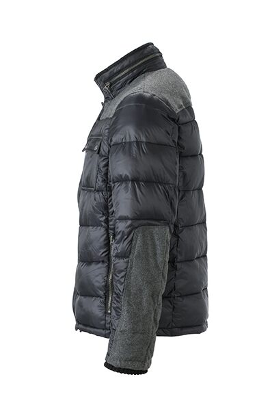 JN Mens Winter Jacket JN1100 100%PA, coal-black, Größe L