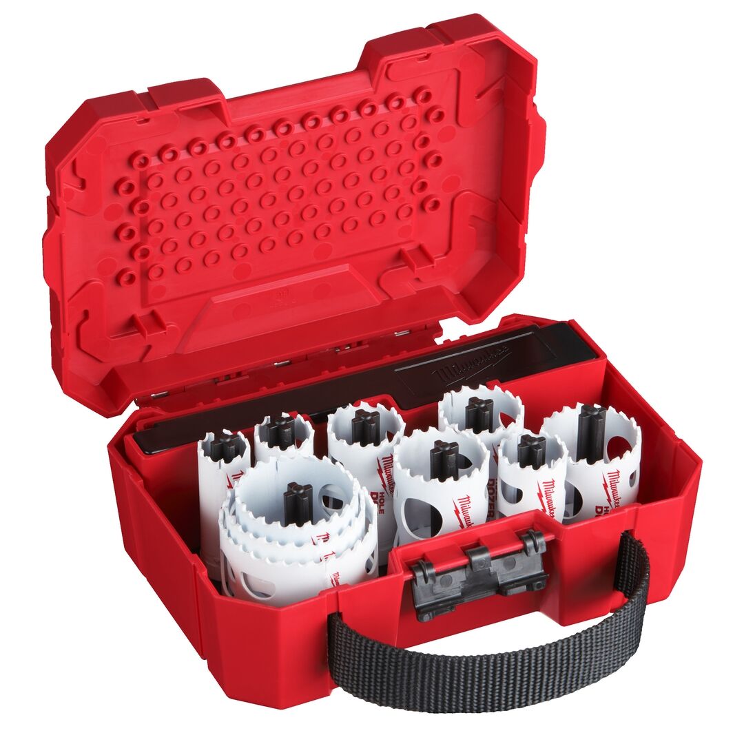 MILWAUKEE Lochsägen Bi-Metall Set 14-tlg 19 - 57 mm, Adapter, Leichtwelle, Bohrer