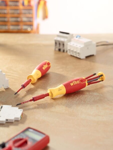 WIHA Schraubendreher mit Bit Magazin LiftUp electric,6 slimBits,