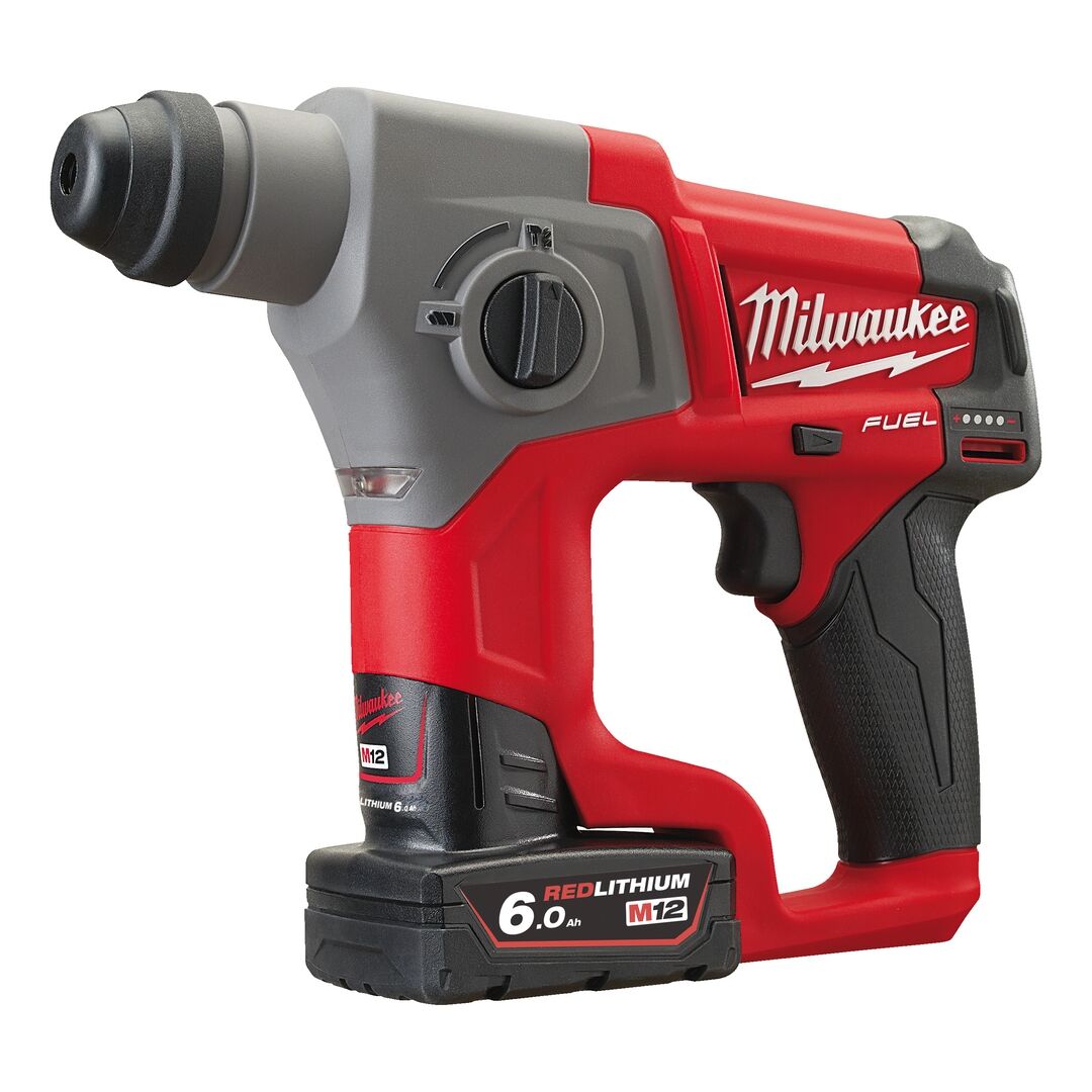 MILWAUKEE Akku-Bohrhammer M12 CH-602X 2x18V/6,0 Ah, Ladegerät, HD Box