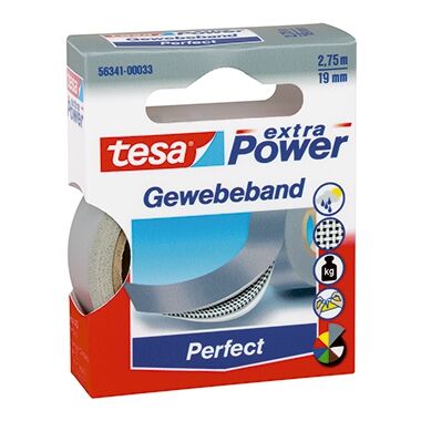 TESA Gewebeband extra Power Perfect 56341-00033 19mmx2,75m grau TESA Gewebeband extra Power Perfect 56341-00033 19mmx2,75m grau