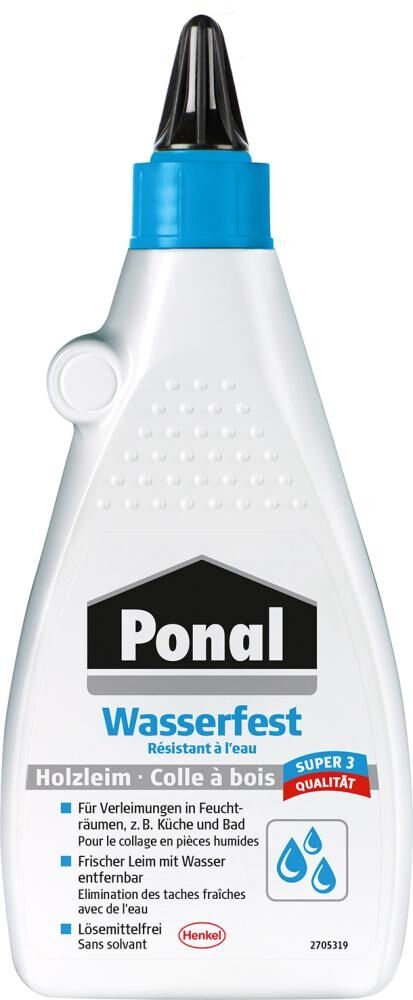 PONAL Super 3 PVAc Holzleim weiß wasserf 550g Flasche(F)