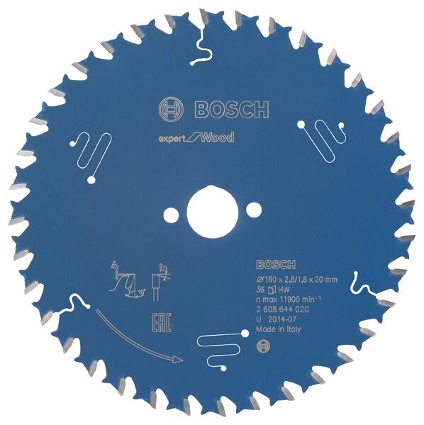 BOSCH Kreissägeblatt HW Expert 160x20x2,6 36T