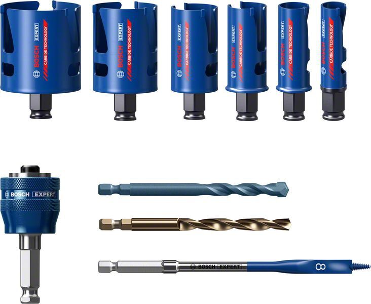 BOSCH Lochsägen-Set Expert Construction Material 20/25/32/38/51/64mm 9-tlg.