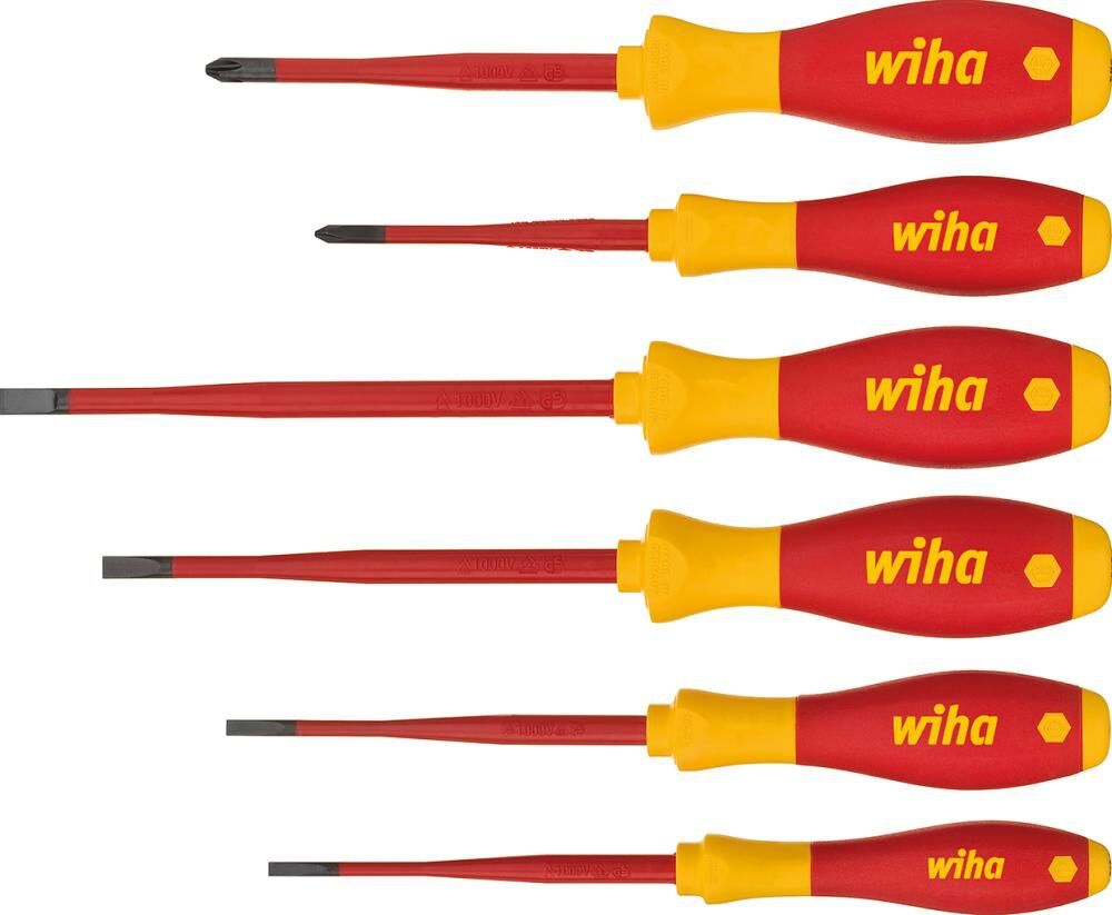 WIHA SoftFinish VDE Schlitz/Phillips Schraubendrehersatz 6-tlg. 3201K6 35389