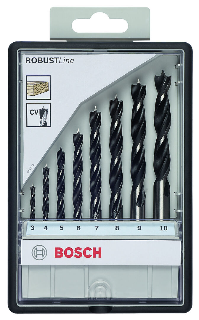 BOSCH Holzspiralbohrer-Set Robust Line 8-tlg. BOSCH Holzspiralbohrer-Set Robust Line 8-tlg.