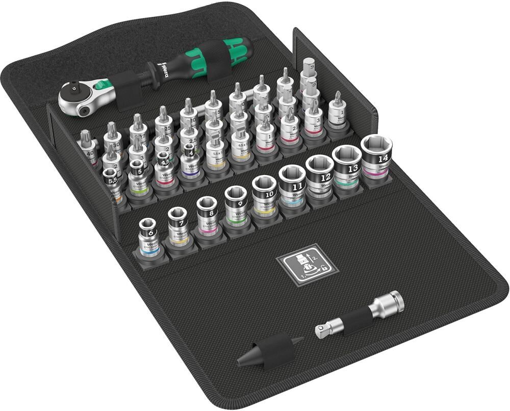 WERA 8100 SA All-in Zyklop Speed- Knarrensatz 1/4" Antrieb metrisch 003755 WERA 8100 SA All-in Zyklop Speed- Knarrensatz 1/4" Antrieb metrisch 003755