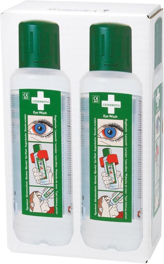 CEDERROTH Nachfüllset Augenspülstation Eye Wash 2x500ml Kunststoffflasches CEDERROTH Nachfüllset Augenspülstation Eye Wash 2x500ml Kunststoffflasches