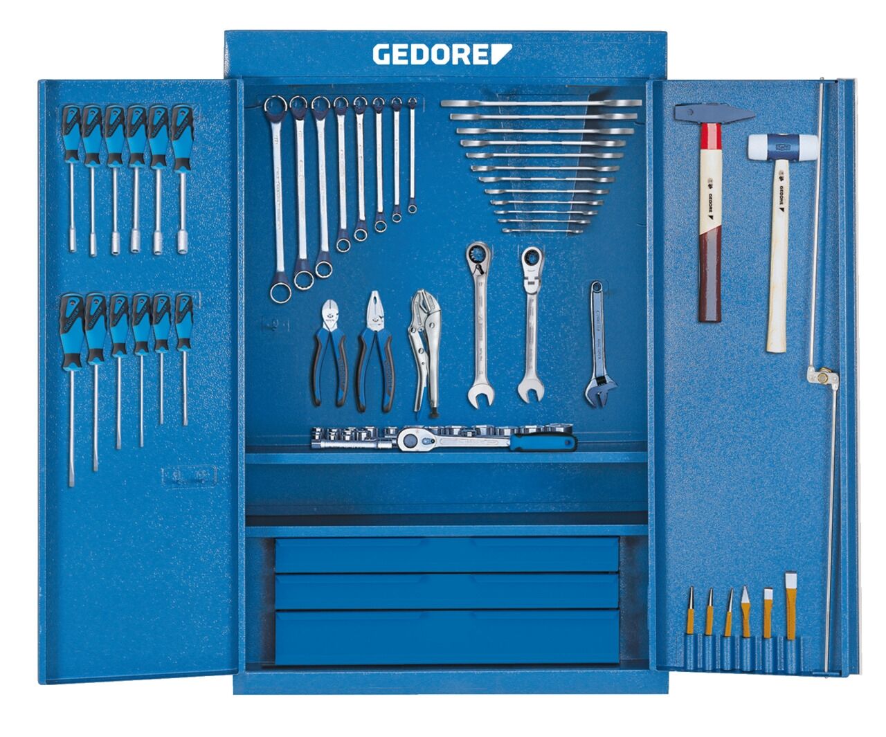 GEDORE Werkzeugsortiment Universal 100-tlg. im Stahlblech-Schrank