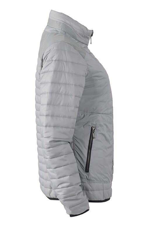 JN Ladies Lightweight Jacket JN1111 100%PES, silver/black, Größe S
