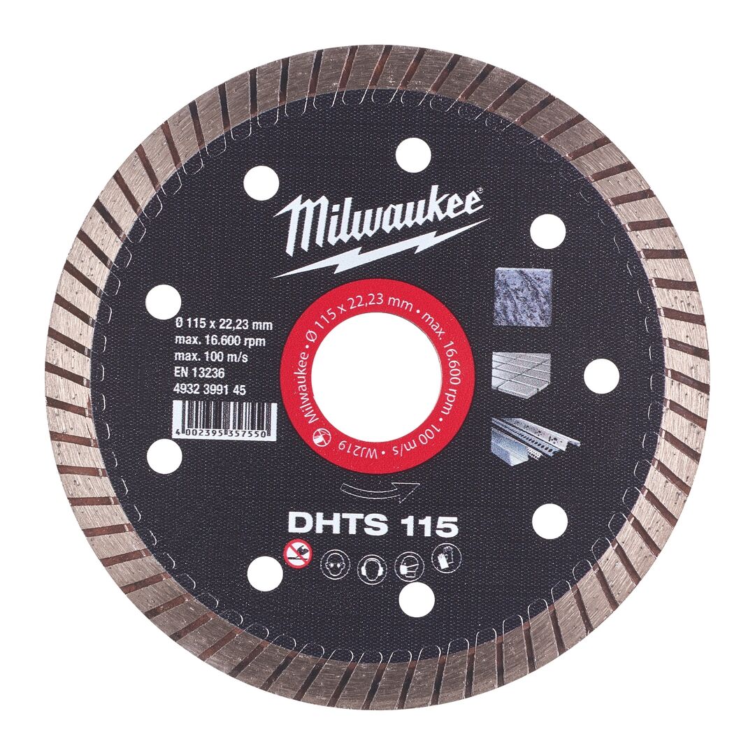MILWAUKEE Diamanttrennscheibe DHTS 115 mm Hart, dünn, geschlossen
