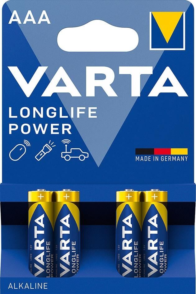 VARTA Batterie, AAA K4/Micro Bli-Verp. 4 Stk., Alkali-Mangan-Qualität