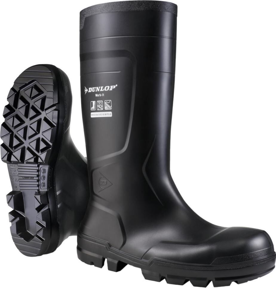 DUNLOP Sicherheits-Stiefel Work-It Full Safety Gr. 40 PVC schw S5 SR, NB2HD01