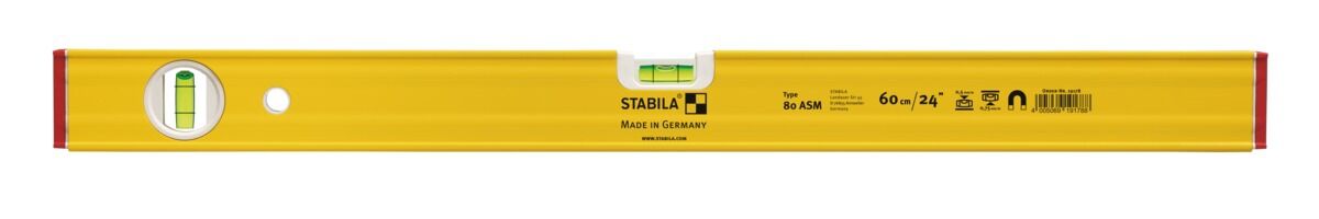 STABILA Wasserwaage LM mit Magnet 80ASM 100 cm STABILA Wasserwaage LM mit Magnet 80ASM 100 cm