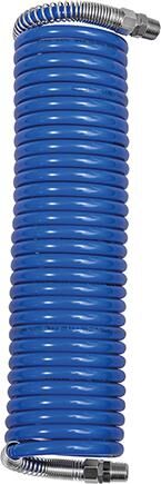 RIEGLER Spiralschlauch PA blau AG R 1/4" Verschraubung+Knickschutz 8x6mm 7,5m RIEGLER Spiralschlauch PA blau AG R 1/4" Verschraubung+Knickschutz 8x6mm 7,5m