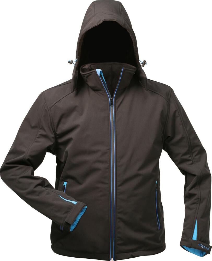Jacke,Softshell m. Kapuze Gr. S, schwarz