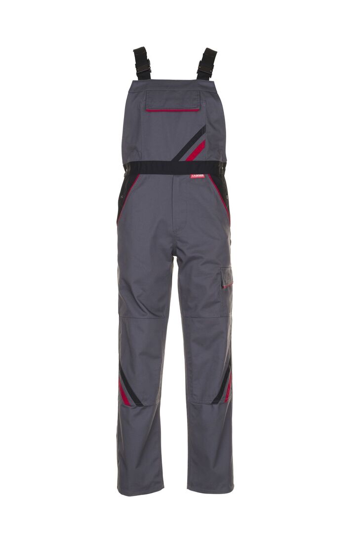 PLANAM Latzhose HIGHLINE 2332 schiefer/schwarz/rot, Gr. 56