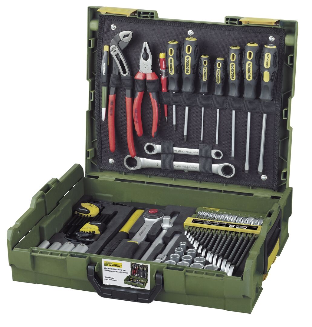 PROXXON Handwerker-Univ.-Werkzeugkoffer 69-tlg. in L-Boxx