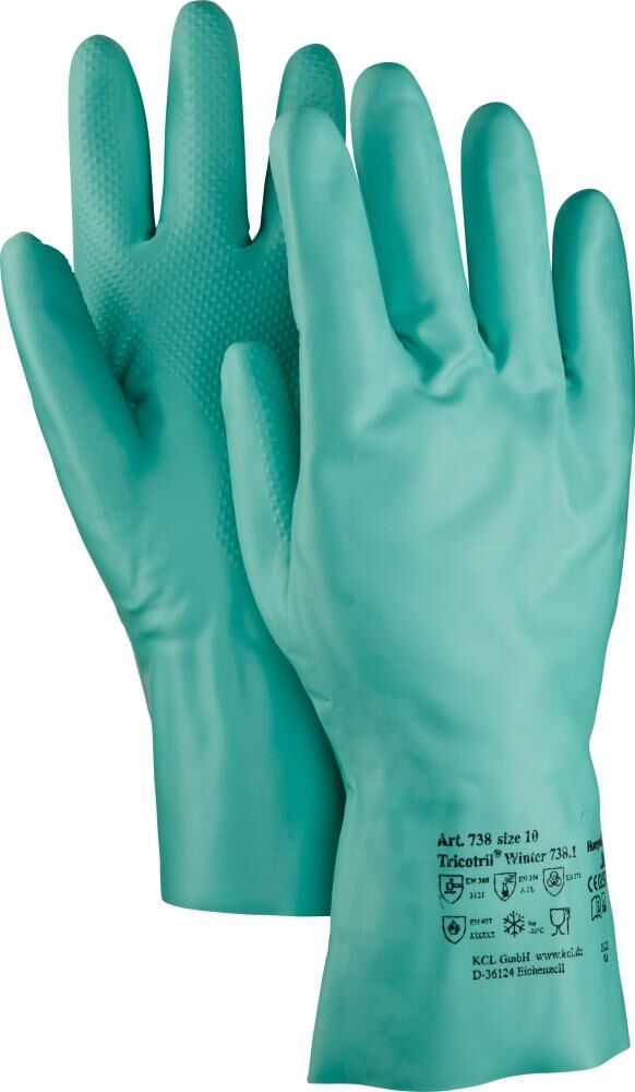 KCL Schutzhandschuh TRICOTRIL WINTER 738 grün 300mm Gr.10