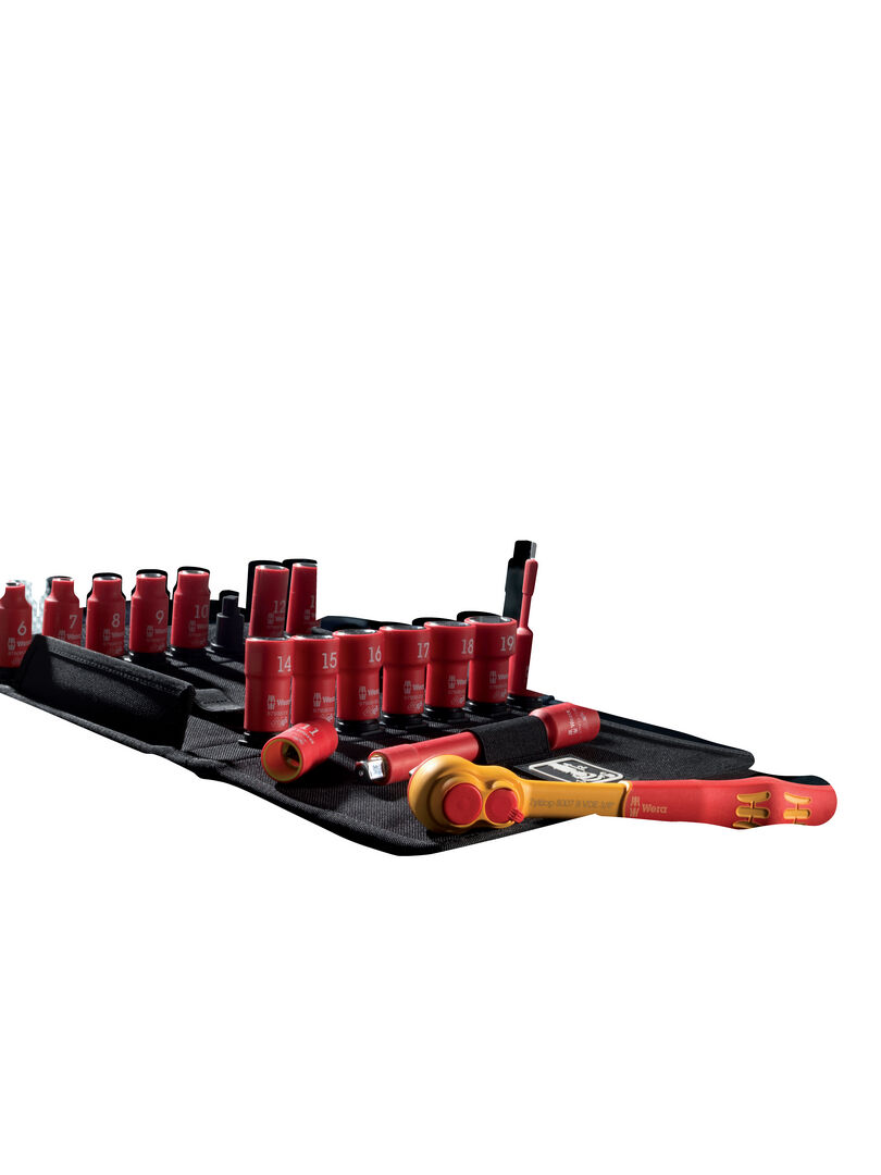 Steckschl.-Grt. 3/8" 17tlg. ZYKLOP VDE Wera Steckschl.-Grt. 3/8" 17tlg. ZYKLOP VDE Wera