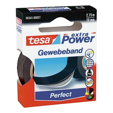 TESA Gewebeband extra Power Perfect 56341-00027 19mmx2,75m schwarz TESA Gewebeband extra Power Perfect 56341-00027 19mmx2,75m schwarz