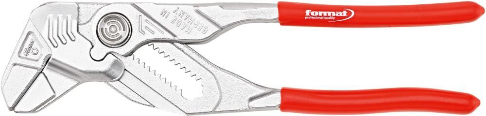 FORMAT Zangenschlüssel 180mm verchromt mit Kunststoffhülle FORMAT Zangenschlüssel 180mm verchromt mit Kunststoffhülle